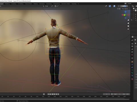 Cartoon Casual Man in Jeans and Sweater HQ 3D 模型
