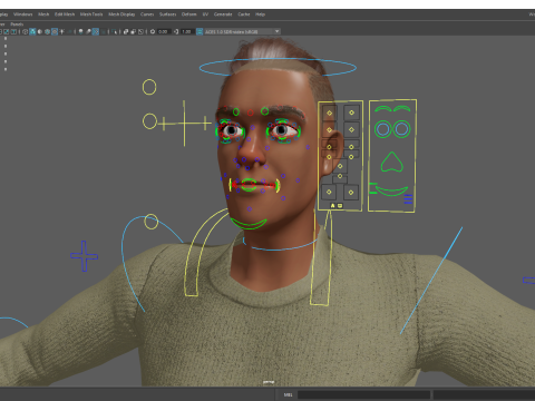 Cartoon Casual Man in Jeans and Sweater HQ 3D 模型