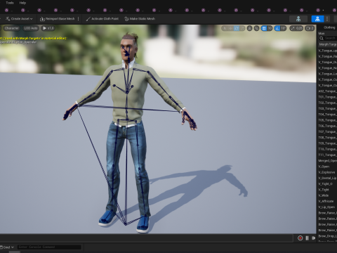 Cartoon Casual Man in Jeans and Sweater HQ 3D 模型