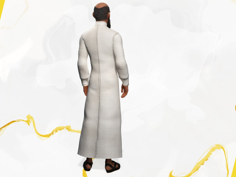 Cartoon Imam Spiritual Leader Muslim Religious 3D Model