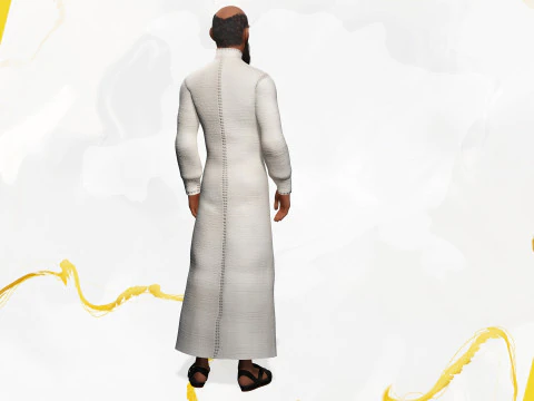 Cartoon Imam Spiritual Leader Muslim Religious 3D Model