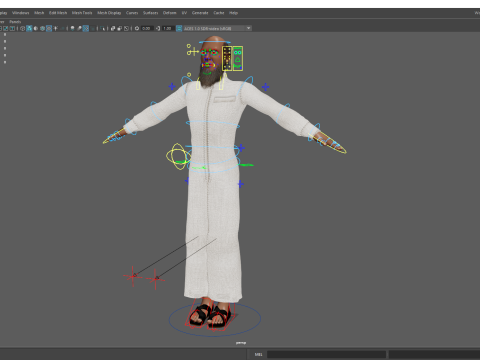 Cartoon Imam Spiritual Leader Muslim Religious 3D Model