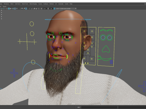 Cartoon Imam Spiritual Leader Muslim Religious 3D Model