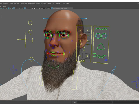 Cartoon Imam Spiritual Leader Muslim Religious 3D Model