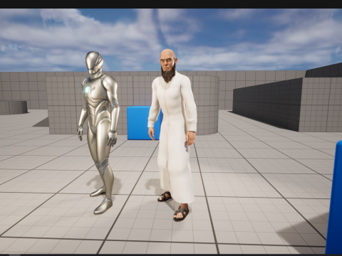 Cartoon Imam Spiritual Leader Muslim Religious 3D Model