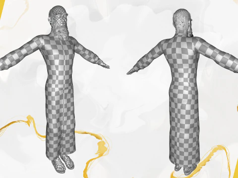Cartoon Imam Spiritual Leader Muslim Religious 3D Model