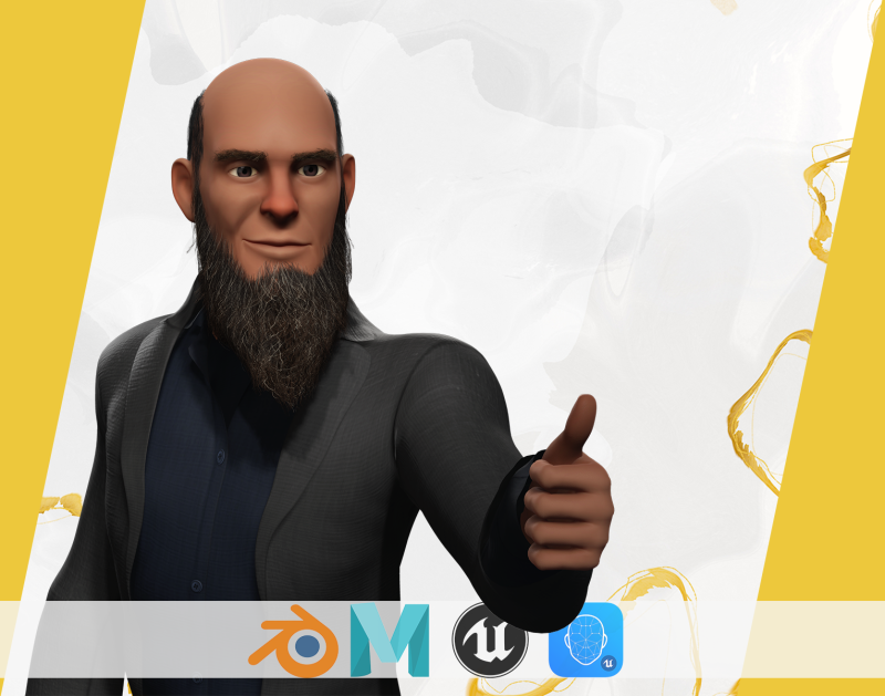 Modern Muslim Leader Stylized Businessman Model 3D .c4d .max .obj .3ds .fbx .stl .blend