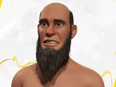 Modern Muslim Leader Stylized Businessman Model 3D