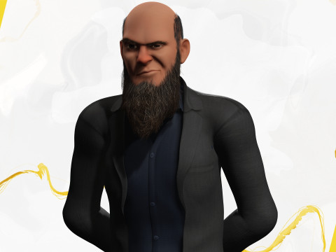 Modern Muslim Leader Stylized Businessman Model 3D