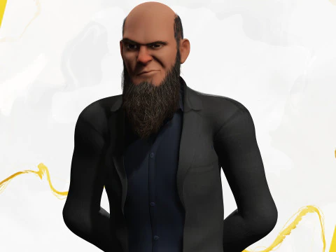 Modern Muslim Leader Stylized Businessman 3D Model