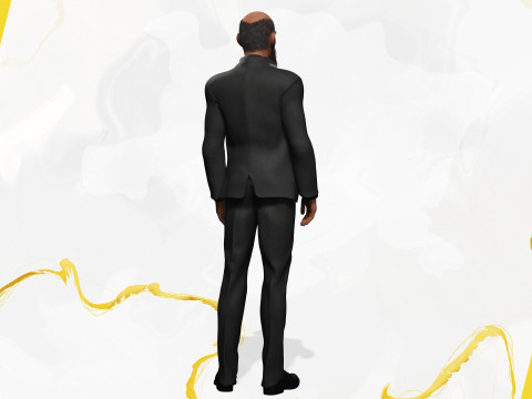 Modern Muslim Leader Stylized Businessman Model 3D