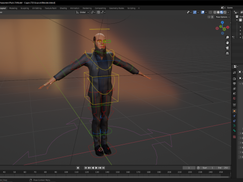 Modern Muslim Leader Stylized Businessman Model 3D
