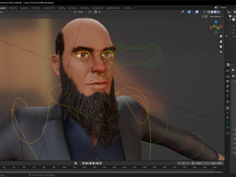 Modern Muslim Leader Stylized Businessman Model 3D