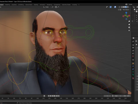 Modern Muslim Leader Stylized Businessman 3D Model