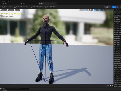 Bald and bearded elderly man in sweater 3D 模型
