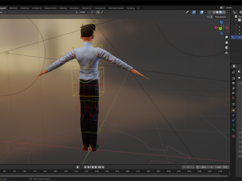 Cartoon Handsome Man in Casual Shirt 3Dモデル