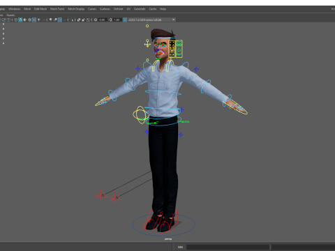 Cartoon Handsome Man in Casual Shirt 3Dモデル