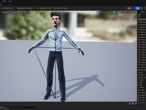Cartoon Handsome Man in Casual Shirt 3D Model