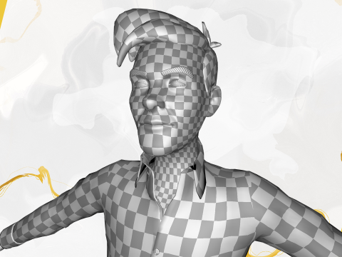 Cartoon Handsome Man in Casual Shirt 3Dモデル