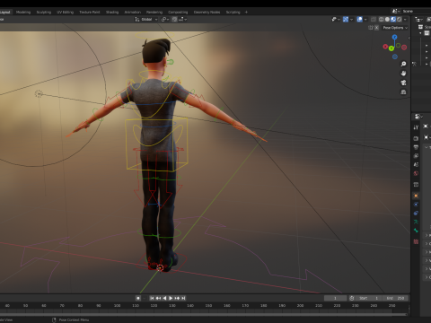 Casual character man in jeans 3D 모델