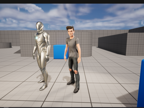 Casual character man in jeans 3D 모델