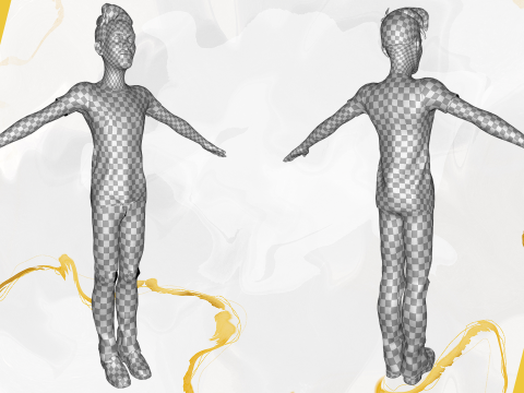 Casual character man in jeans 3D 모델