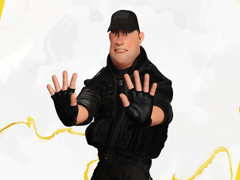 Security Guard Agent Policeman Model 3D