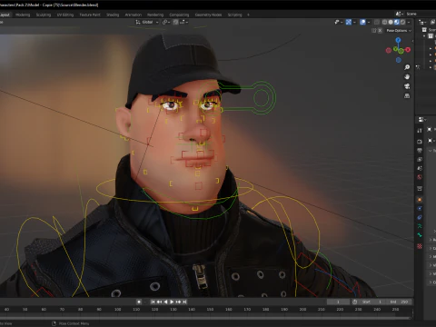 Security Guard Agent Policeman 3D Model