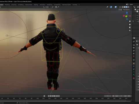 Security Guard Agent Policeman Model 3D