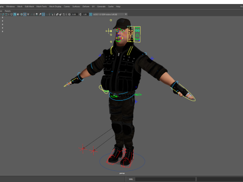 Security Guard Agent Policeman Model 3D