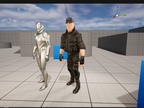 Security Guard Agent Policeman 3D Model