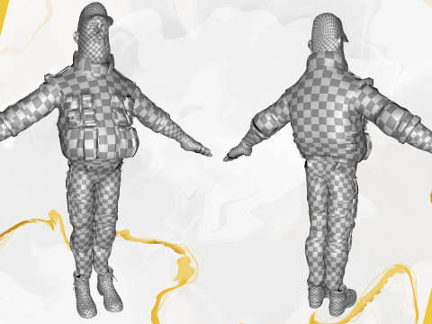 Security Guard Agent Policeman Model 3D