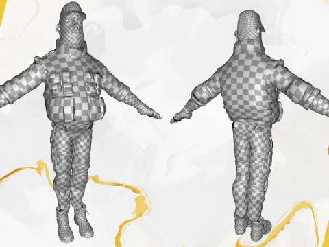 Security Guard Agent Policeman 3D Model
