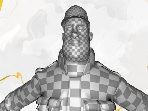 Security Guard Agent Policeman Model 3D