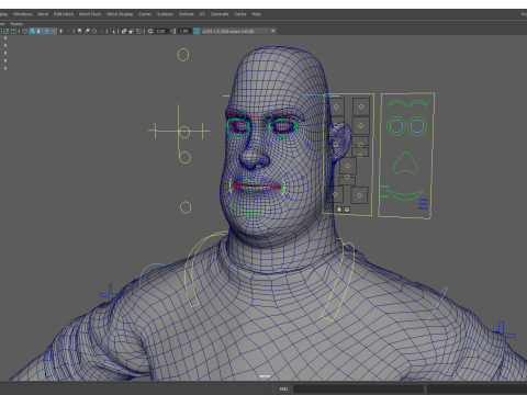 Bald man wears sweater casual look Modello 3D