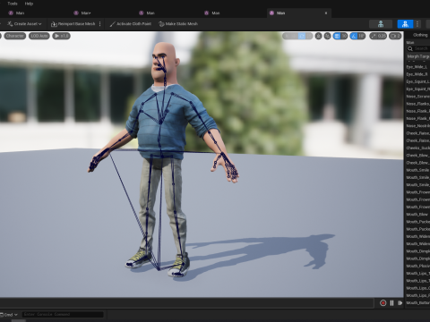 Bald man wears sweater casual look Modello 3D