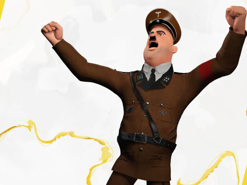 adolf hitler dibujos animados 3d Modelo 3D