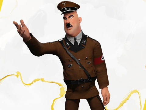 adolf hitler dibujos animados 3d Modelo 3D