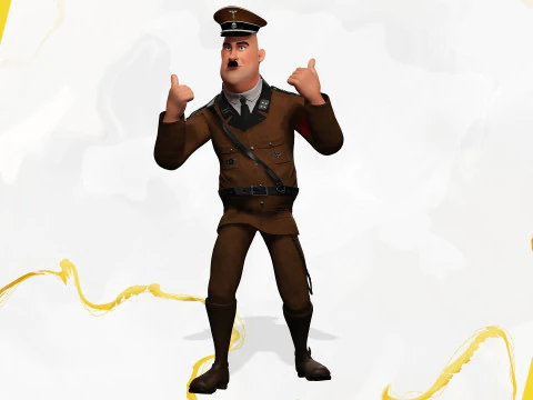 adolf hitler dibujos animados 3d Modelo 3D