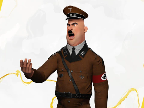 adolf hitler dibujos animados 3d Modelo 3D