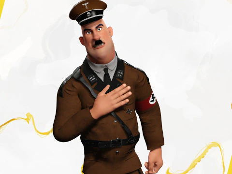 adolf hitler dibujos animados 3d Modelo 3D