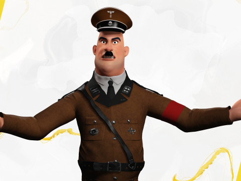 Adolf Hitler Cartoon 3d 3Dモデル
