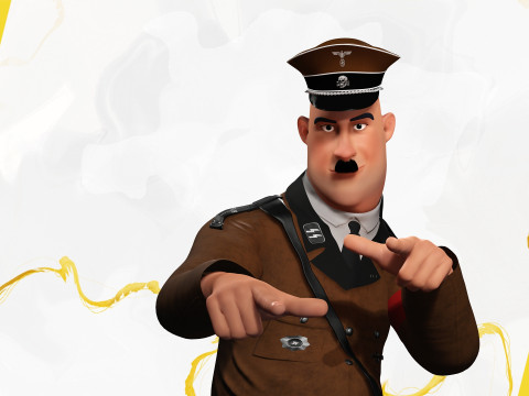 Adolf Hitler Cartoon 3d 3Dモデル