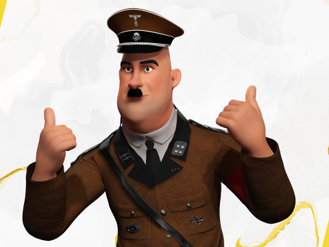 Adolf Hitler Cartoon 3d 3Dモデル