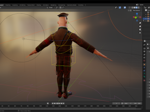 Adolf Hitler Cartoon 3d 3Dモデル