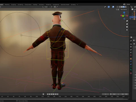 adolf hitler dibujos animados 3d Modelo 3D