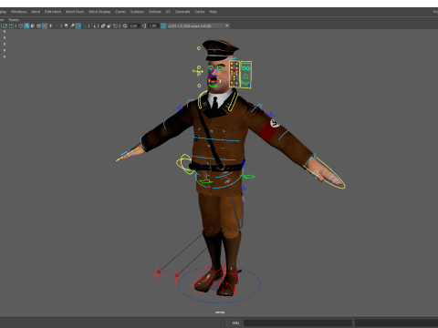Adolf Hitler Cartoon 3d 3Dモデル