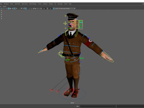 adolf hitler dibujos animados 3d Modelo 3D