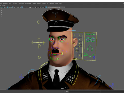 adolf hitler dibujos animados 3d Modelo 3D