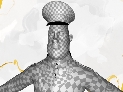 Adolf Hitler Cartoon 3d 3Dモデル